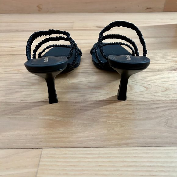 Reformation Gina High Heel Ruched Sandal in Black - Picture 8 of 12